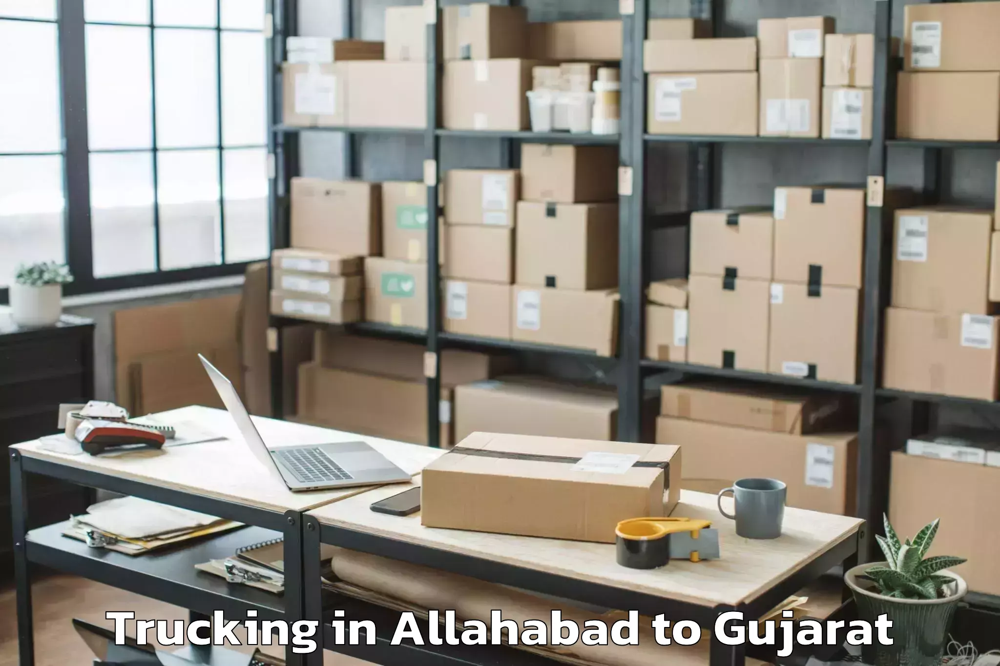 Book Allahabad to Vansada Trucking